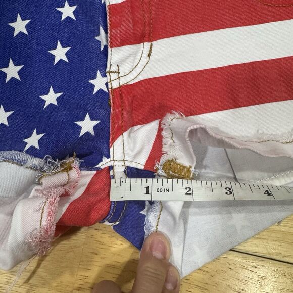 Tipsy Elves Liberty Jean Shorts Small Red White Blue American Flag 4th July USA - Picture 8 of 10